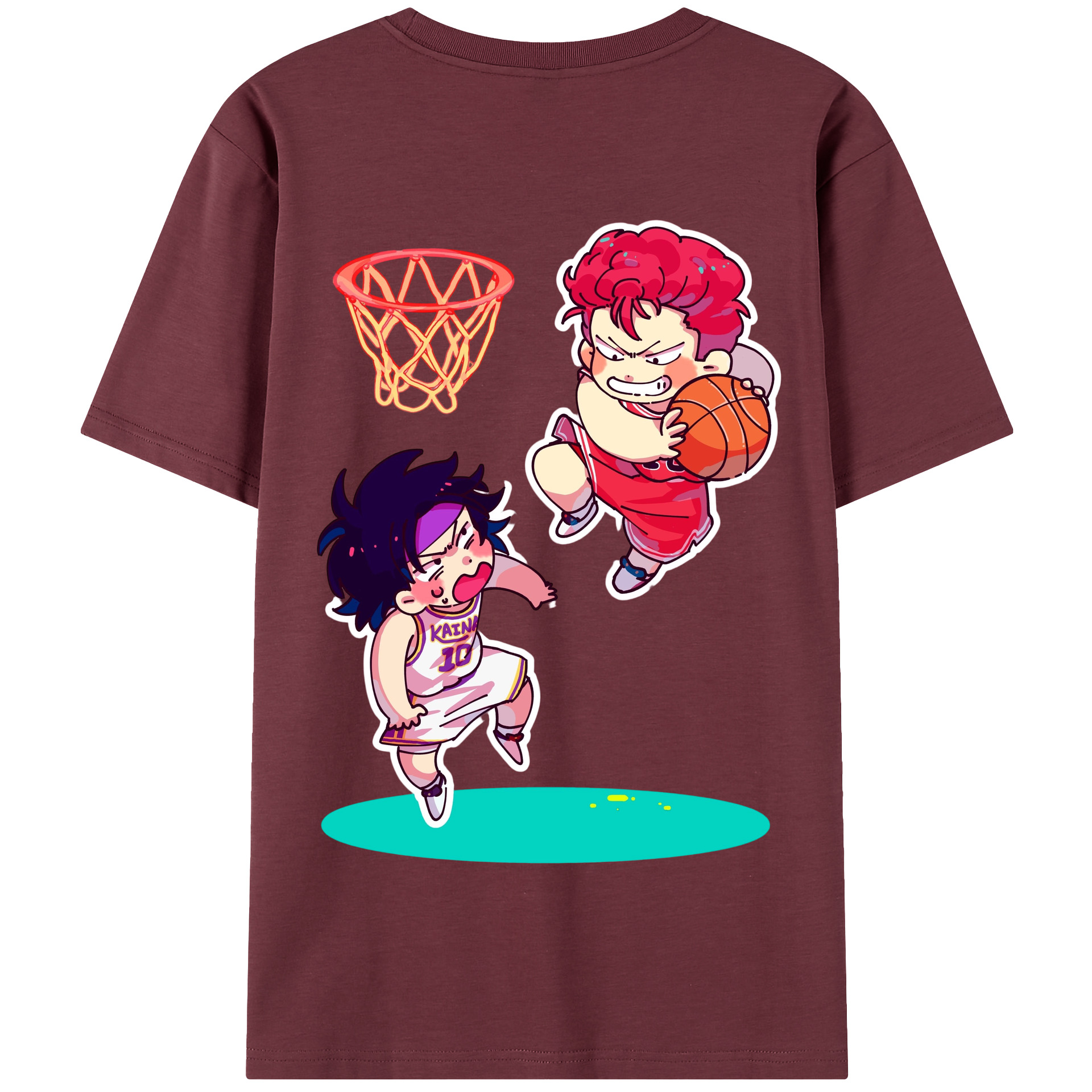 SLAM DUNK／スラムダンク 綿100％半袖Tシャツ（背面プリント）